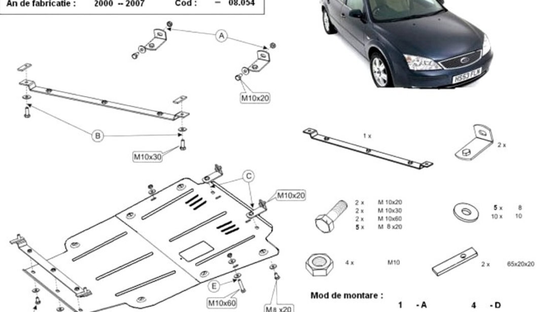 Scut motor metalic Ford Mondeo 2000-2007