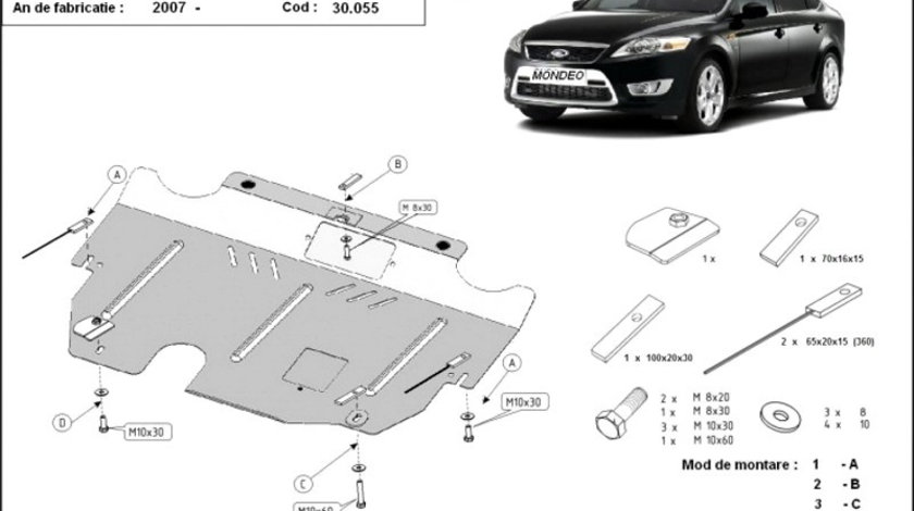 Scut motor metalic Ford Mondeo 2007-2014