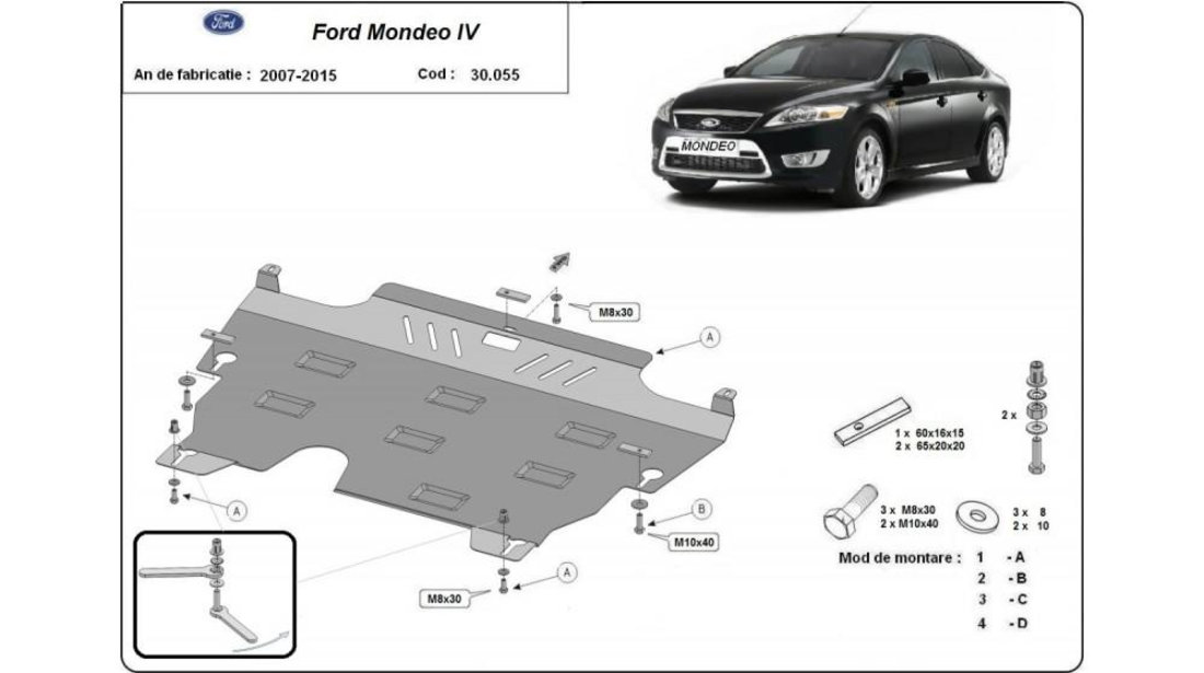 Scut motor metalic Ford Mondeo 4 (2007-2015)[BA7] #5