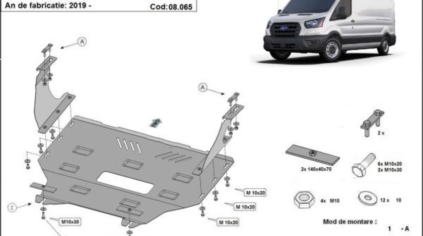 Scut motor metalic Ford Transit 4x4 2019-prezent