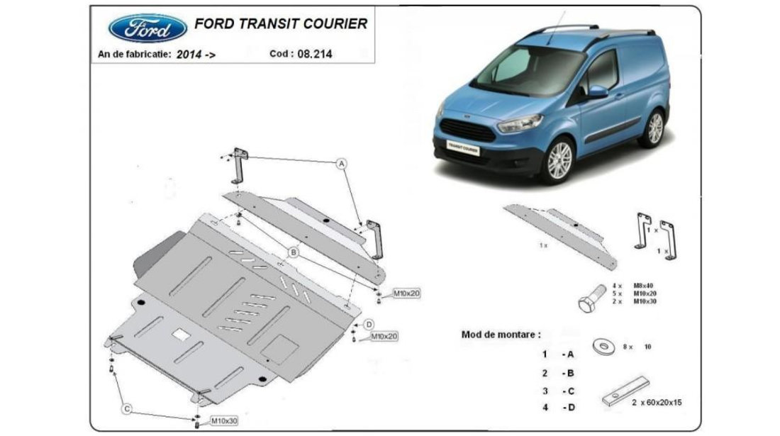 Scut motor metalic Ford Transit Courier (2014->) #5