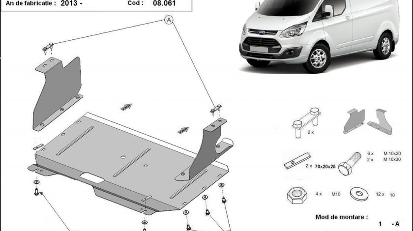 Scut motor metalic Ford Transit Tractiune Fata 2014-2019