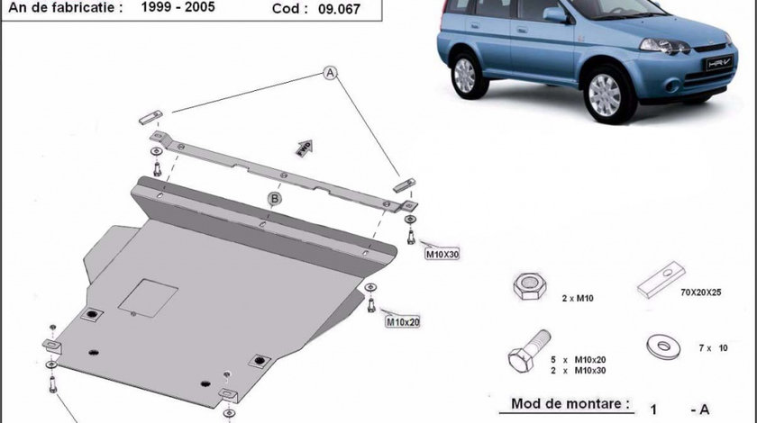 Scut motor metalic Honda HR-V 1999-2006