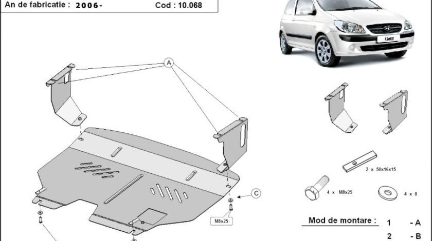 Scut motor metalic Hyundai Getz 2005-2009