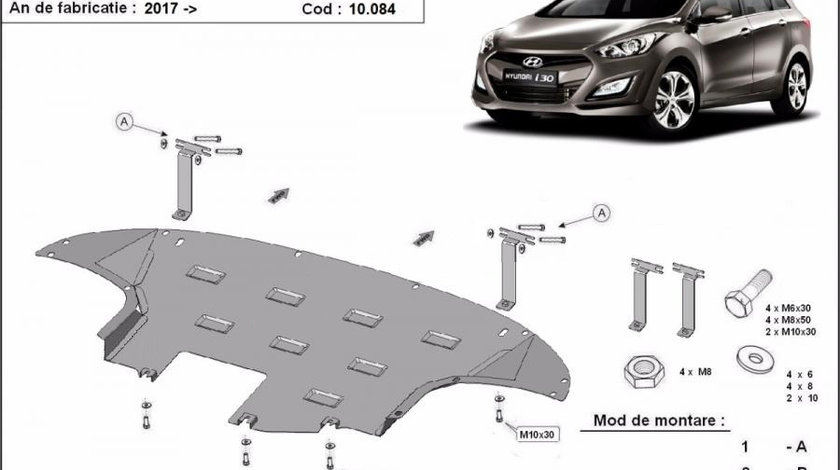 Scut motor metalic Hyundai I 30 III 2017-prezent