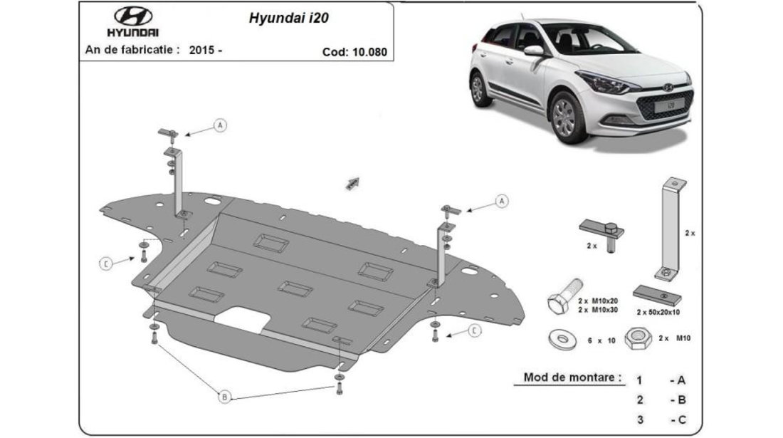 Scut motor metalic hyundai i20 Hyundai i20 (2015-2016) #5