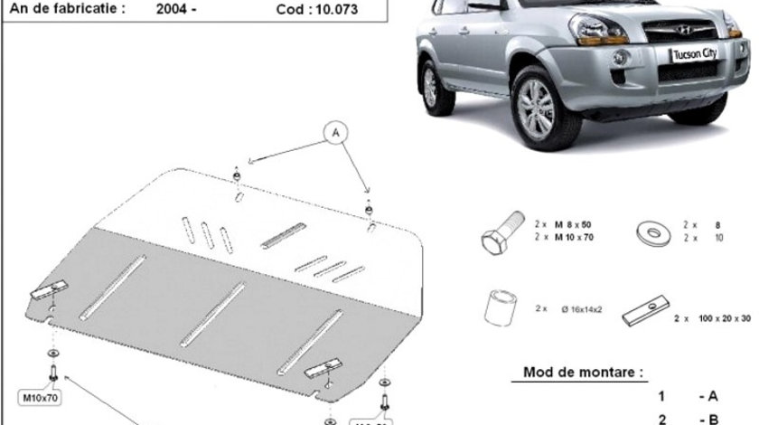 Scut motor metalic Hyundai Tucson 2004-2010