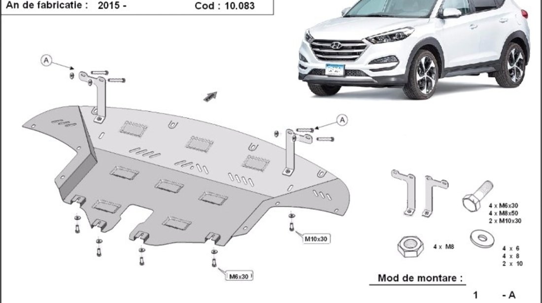 Scut motor metalic Hyundai Tucson 2015-2020