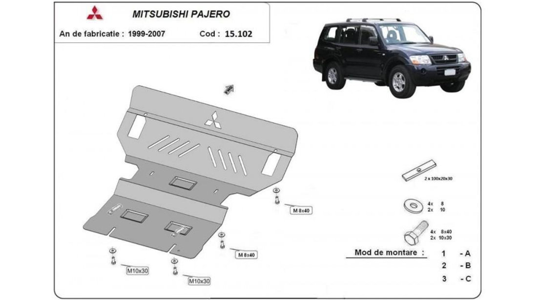 Scut motor metalic iii (v60, v70) Mitsubishi Pajero 3 (2000-2007)[V7_W,V6_W] #5