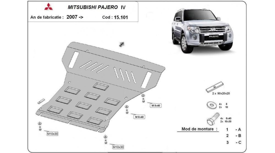 Scut motor metalic iv (v80, v90) Mitsubishi Pajero 4 (2006->)[V8_W,V9_W] #5