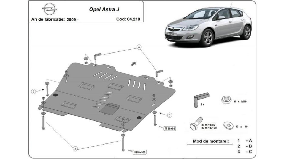 Scut motor metalic j Opel Astra J (2009->)[P10] #5