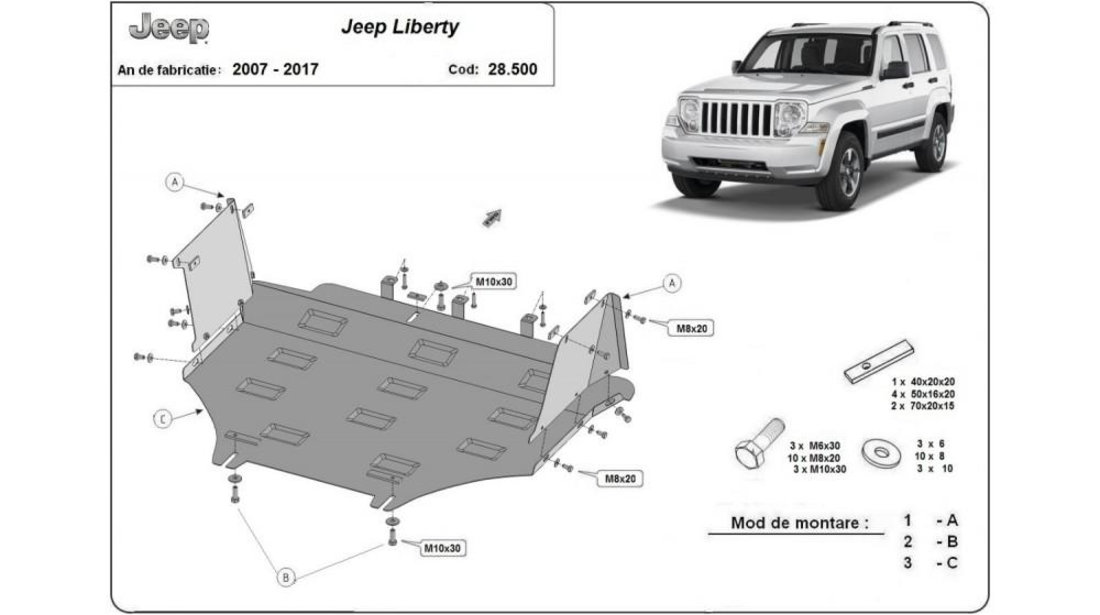 Scut motor metalic Jeep LIBERTY (2008->)[KK] #5