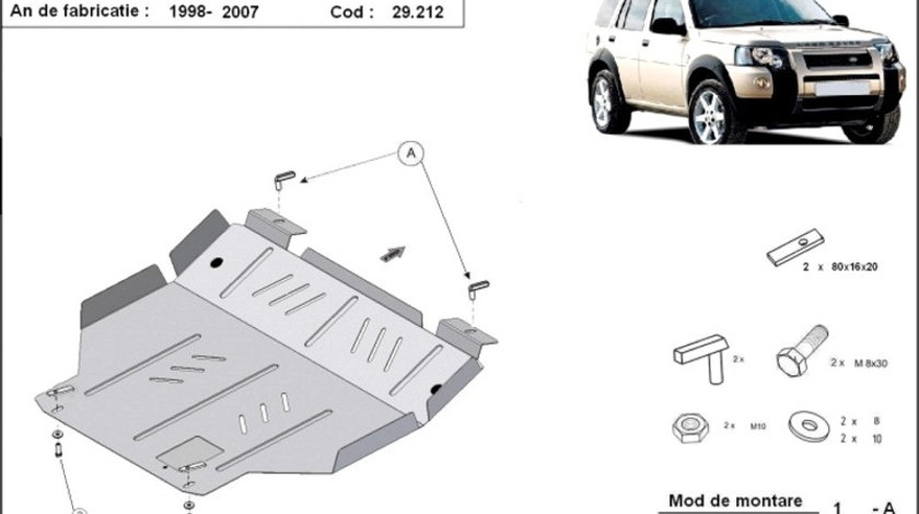 Scut motor metalic Land Rover Freelander 1998-2006