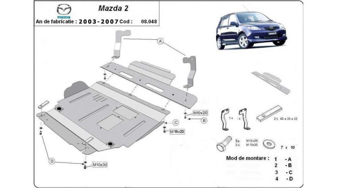 Scut motor metalic Mazda 2 (2003-2007)[DY] #5