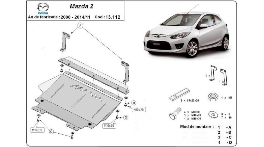 Scut motor metalic Mazda 2 (2007-2015)[DE_,DH_3] #5