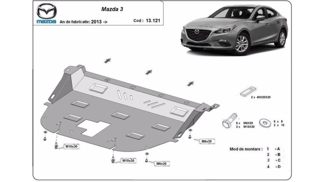 Scut motor metalic Mazda 3 (2013->)[BM] #5
