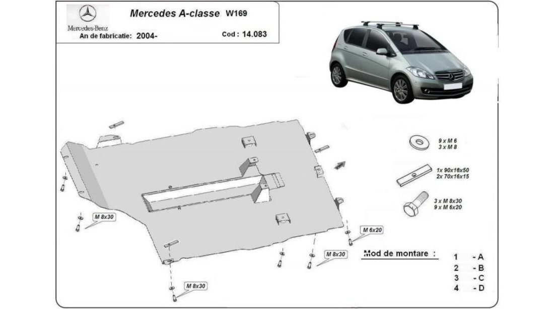 Scut motor metalic mercedes a-class - w169 Mercedes A-Class (2004-2012) [W169] #5