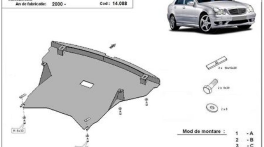 Scut motor metalic Mercedes C-Class W203 2.2 Diesel 2000-2007