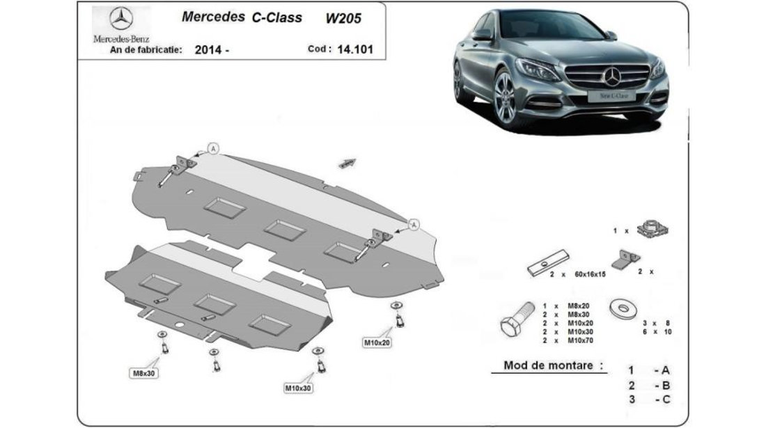 Scut motor metalic mercedes c-class w205 Mercedes C-Class (2013->) [W205] #5