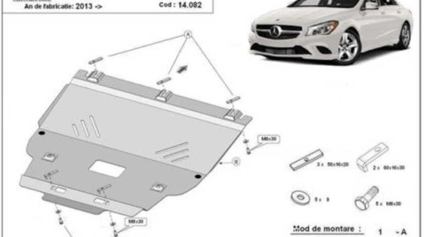 Scut motor metalic Mercedes CLA X117 2013-2019