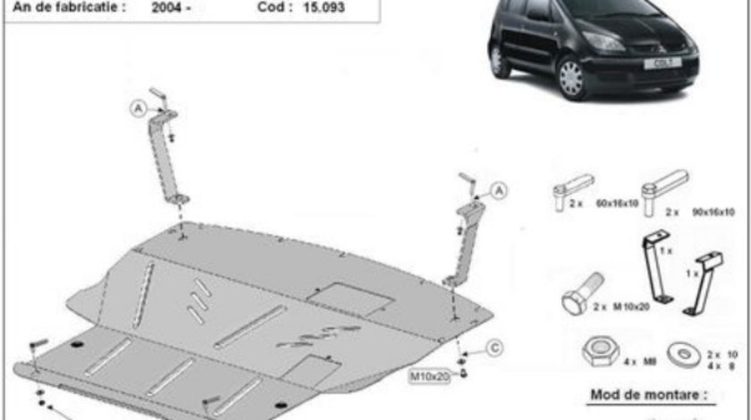 Scut motor metalic Mitsubishi Colt 2004-prezent