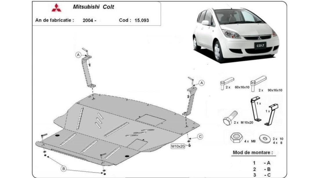 Scut motor metalic Mitsubishi Colt 6 (2004->2012)[Z3_A,Z2_A] #5