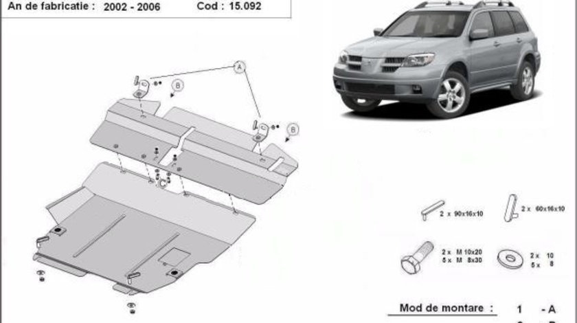 Scut motor metalic Mitsubishi Outlander 2003-2007