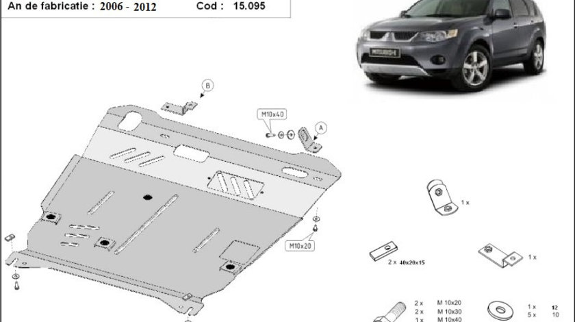 Scut motor metalic Mitsubishi Outlander 2007-2012