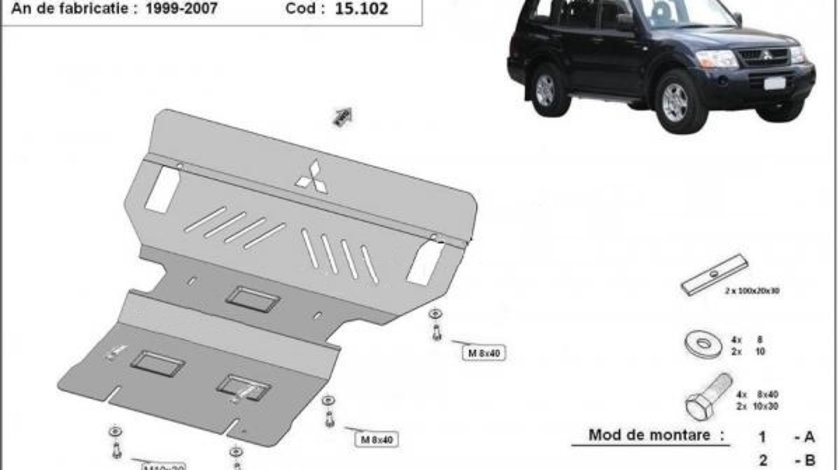 Scut motor metalic Mitsubishi Pajero 3 (V60, V70) 1998-2007