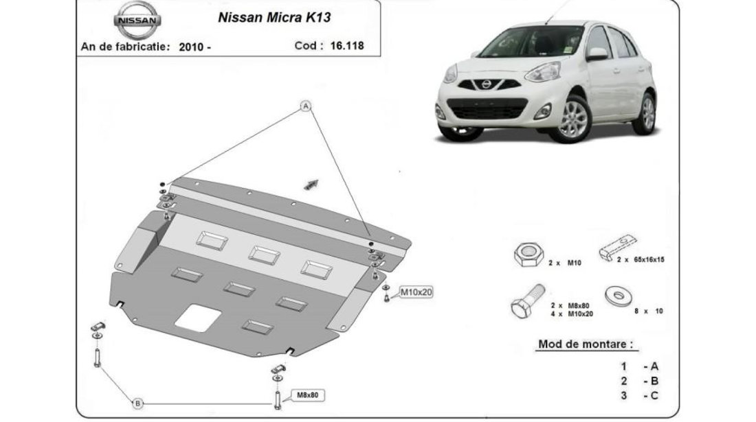 Scut motor metalic Nissan Micra 4 (2010->)[K13_] #5
