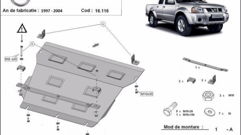 Scut motor metalic Nissan Navara D22 1997-2004