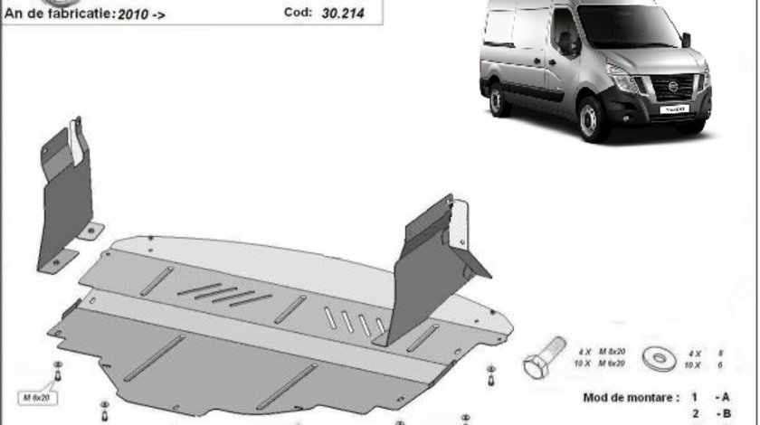 Scut motor metalic Nissan NV 400 2010-prezent