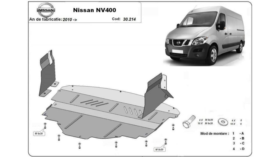 Scut motor metalic Nissan NV400 (2011->)[X62,X62B] #5