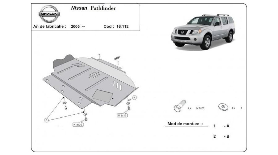 Scut motor metalic Nissan Pathfinder III (2005->)[R51] #5