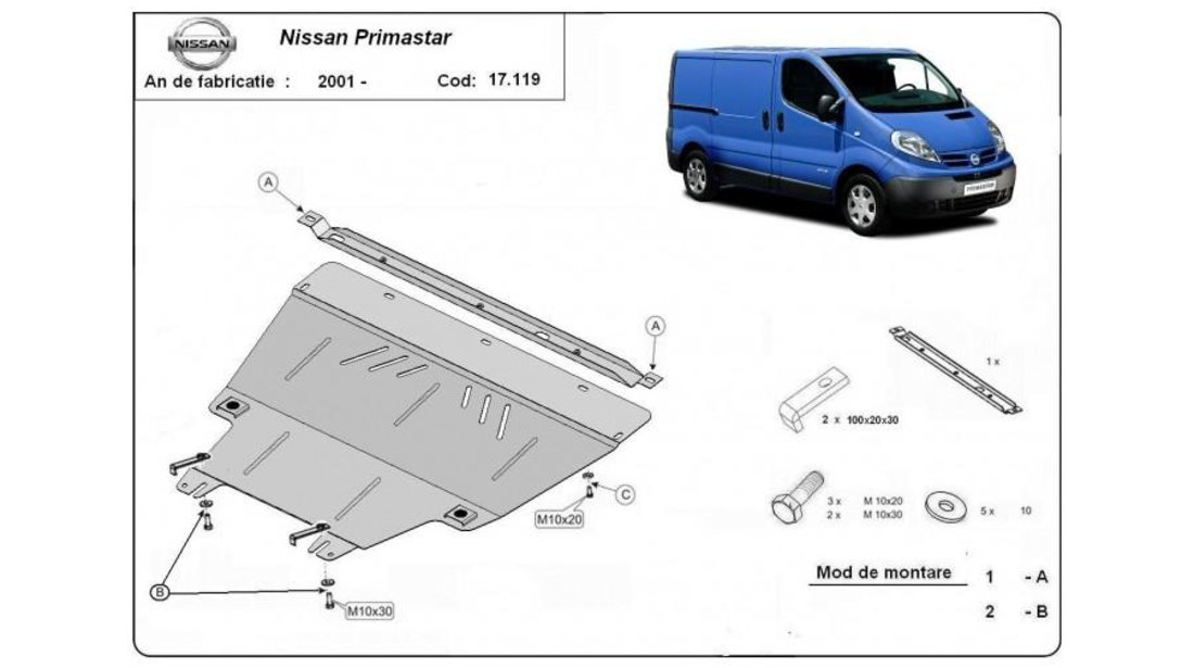 Scut motor metalic Nissan Primastar(2001->) #5