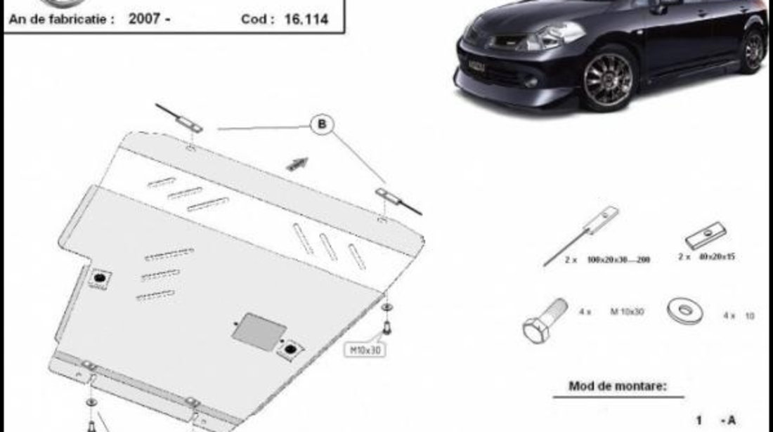 Scut motor metalic Nissan Tiida 2007-2012