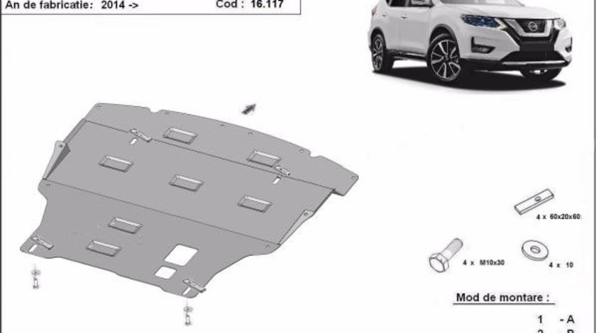 Scut motor metalic Nissan X-Trail T32 2014-2021