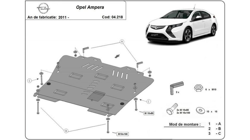 Scut motor metalic Opel Ampera (2011->)[R12] #5
