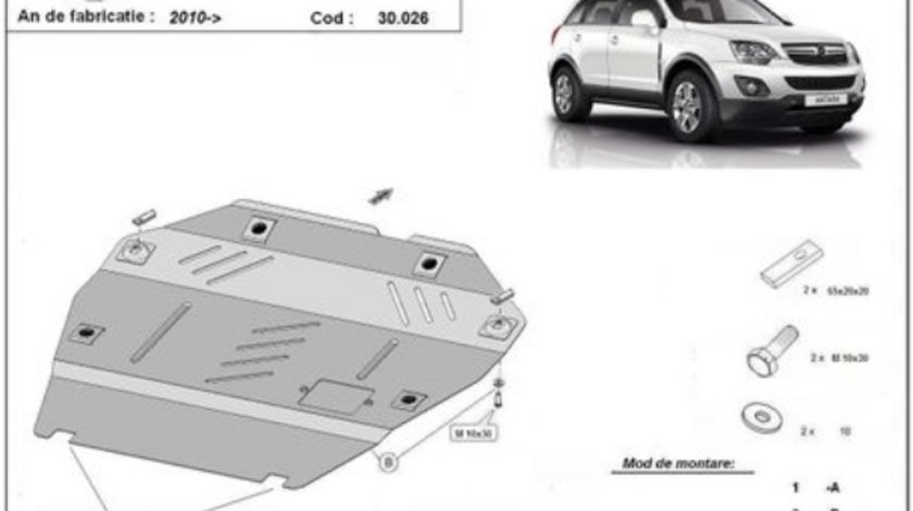 Scut motor metalic Opel Antara 2010-prezent