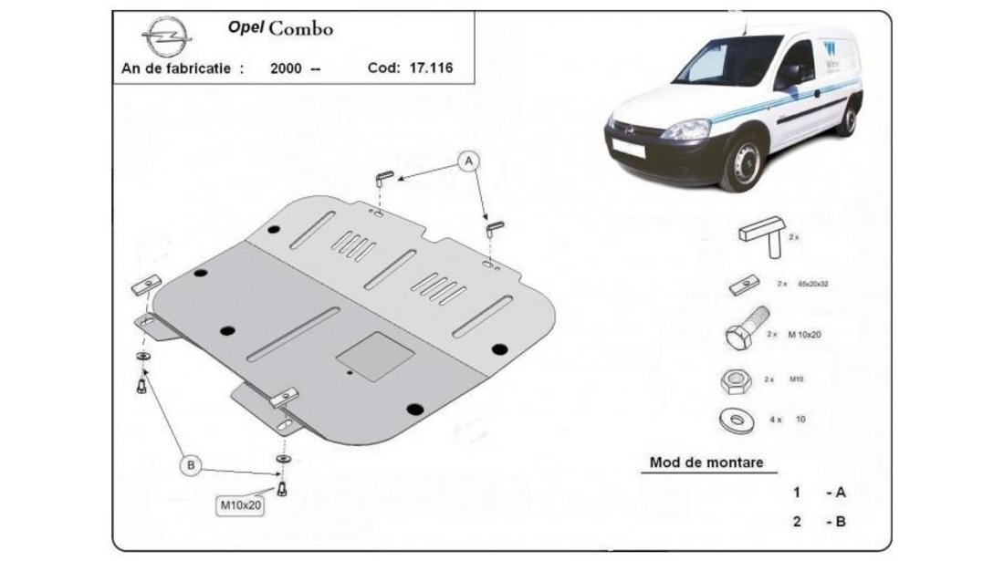 Scut motor metalic Opel Combo (2001->) #5