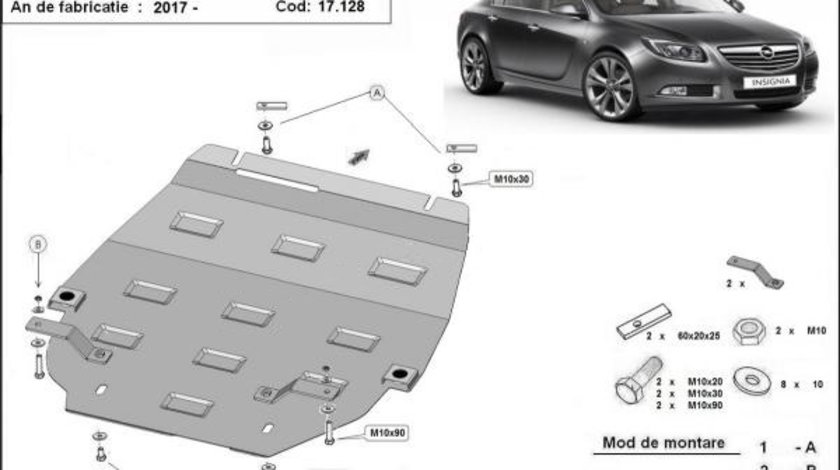 Scut motor metalic Opel Insignia B 2017-prezent