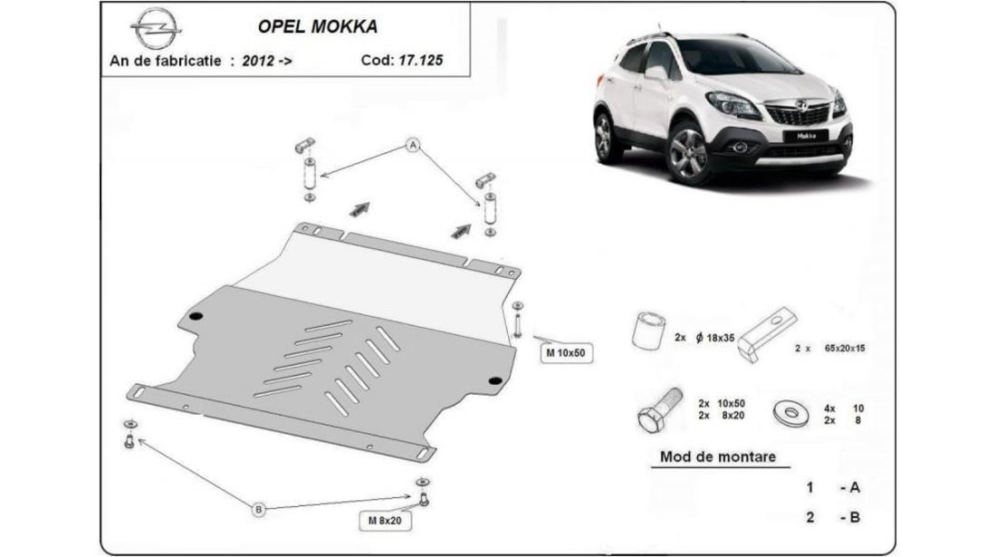 Scut motor metalic Opel MOKKA / MOKKA X (2012->)[J13] #5