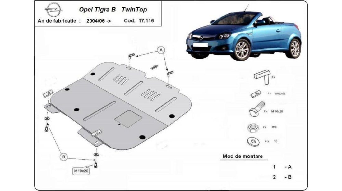 Scut motor metalic Opel Tigra (2004->)[X04] #5