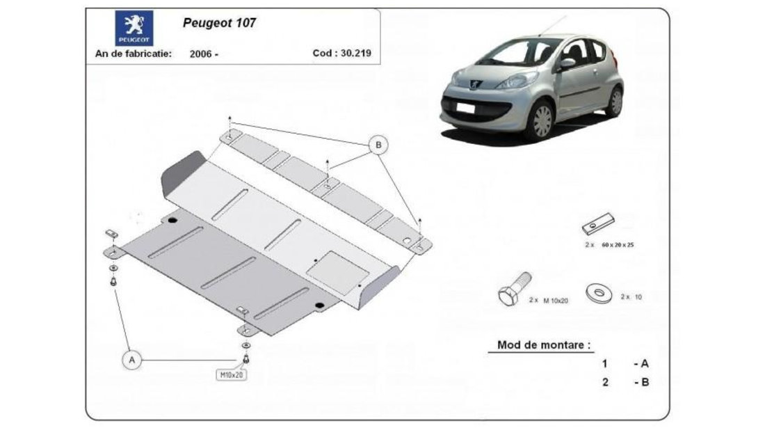 Scut motor metalic Peugeot 107 (2005->)[PM_,PN_] #5