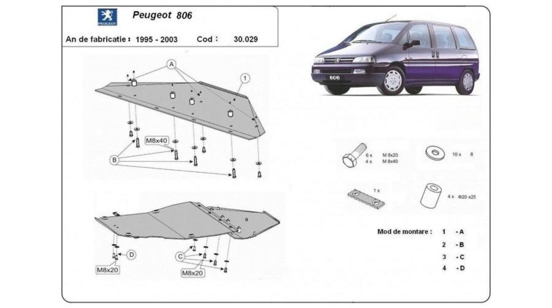 Scut motor metalic Peugeot 806 (1994-2002)[221] #5