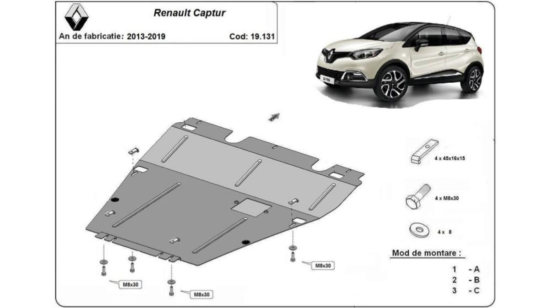 Scut motor metalic Renault Captur (2013->)[J5_,H5_] #5