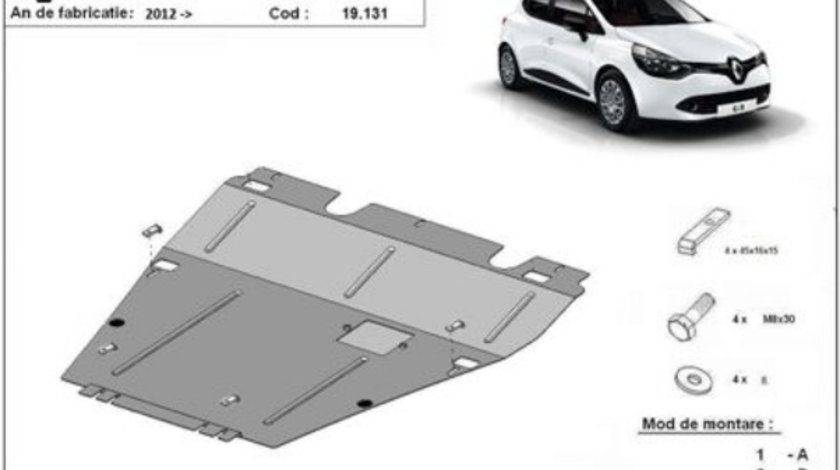 Scut motor metalic Renault Clio IV 2012-2019