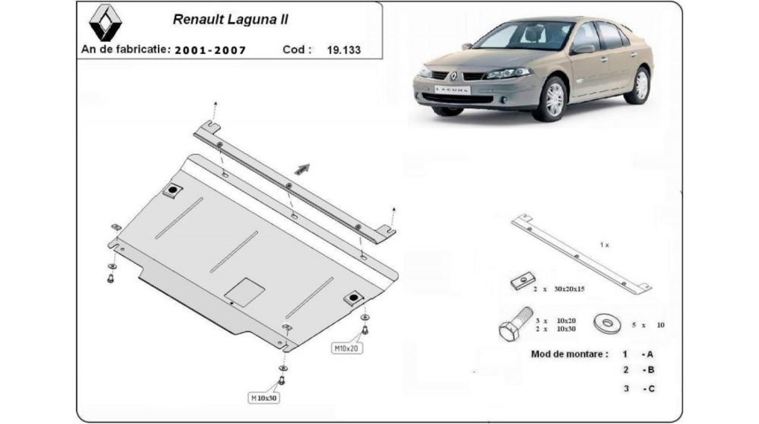 Scut motor metalic Renault Laguna II (2001->)[BG0/1_,KG0/1_] #5