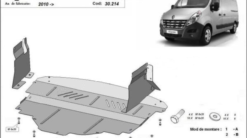 Scut motor metalic Renault Master 2010-prezent