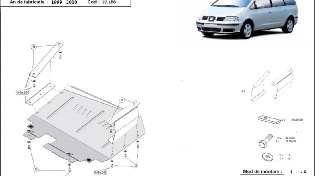 Scut motor metalic Seat Alhambra 2000-2010